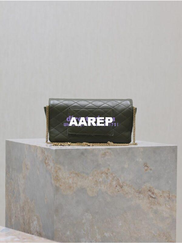 Replica YSL Saint Laurent Gaby Chain Phone Holder In Lambskin 7540511 Sage 14