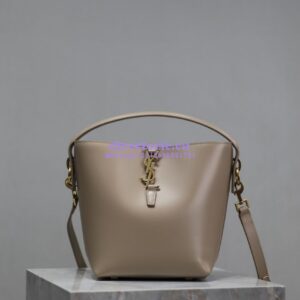 Replica YSL Saint Laurent Small Le 37 in Shiny Leather 7490362 Light Beige