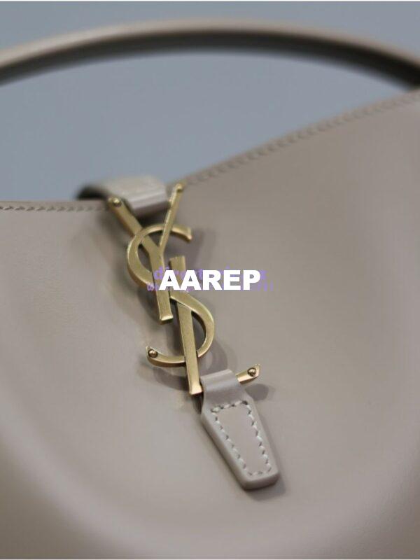 Replica YSL Saint Laurent Small Le 37 in Shiny Leather 7490362 Light Beige 7
