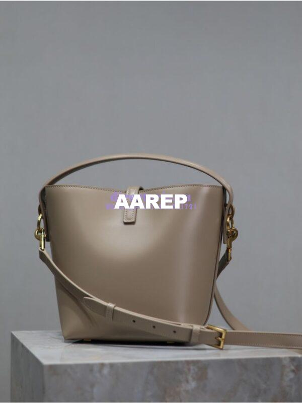 Replica YSL Saint Laurent Small Le 37 in Shiny Leather 7490362 Light Beige 9