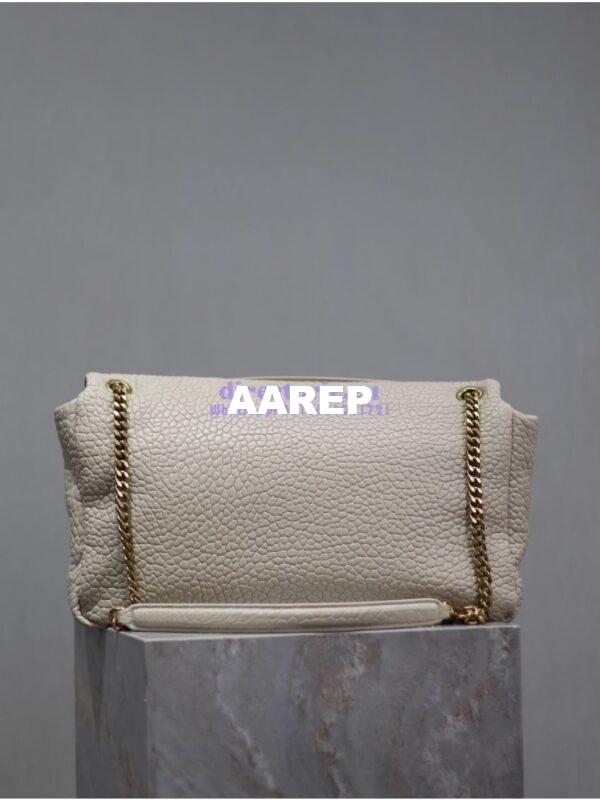 Replica Saint Laurent YSL Large Calypso In Grained Lambskin 777399 white 8