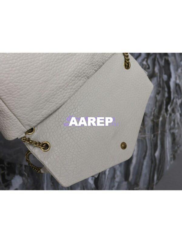 Replica Saint Laurent YSL Large Calypso In Grained Lambskin 777399 white 10