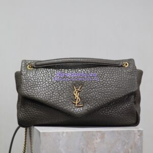 Replica Saint Laurent YSL Large Calypso In Grained Lambskin 777399 dark green