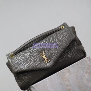 Replica Saint Laurent YSL Large Calypso In Grained Lambskin 777399 dark green 2