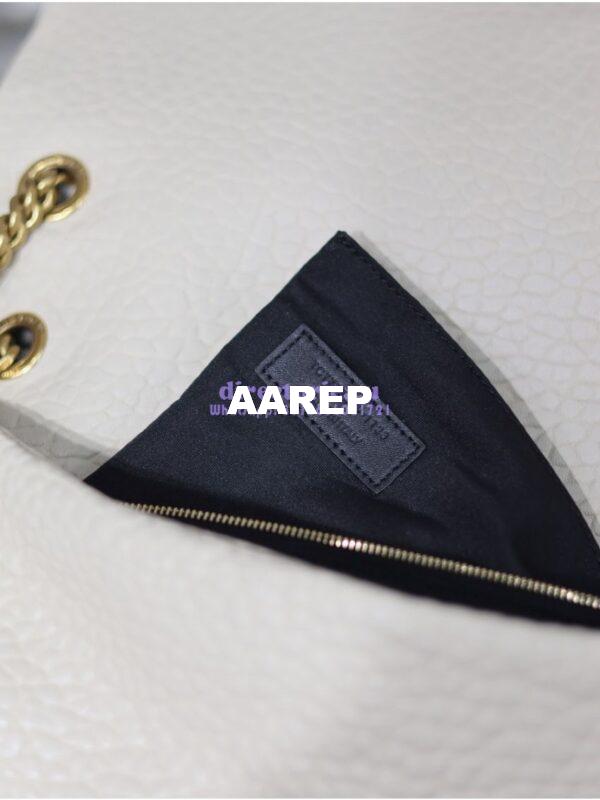 Replica Saint Laurent YSL Large Calypso In Grained Lambskin 777399 white 17