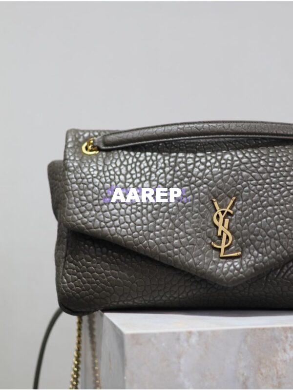 Replica Saint Laurent YSL Large Calypso In Grained Lambskin 777399 dark green 5