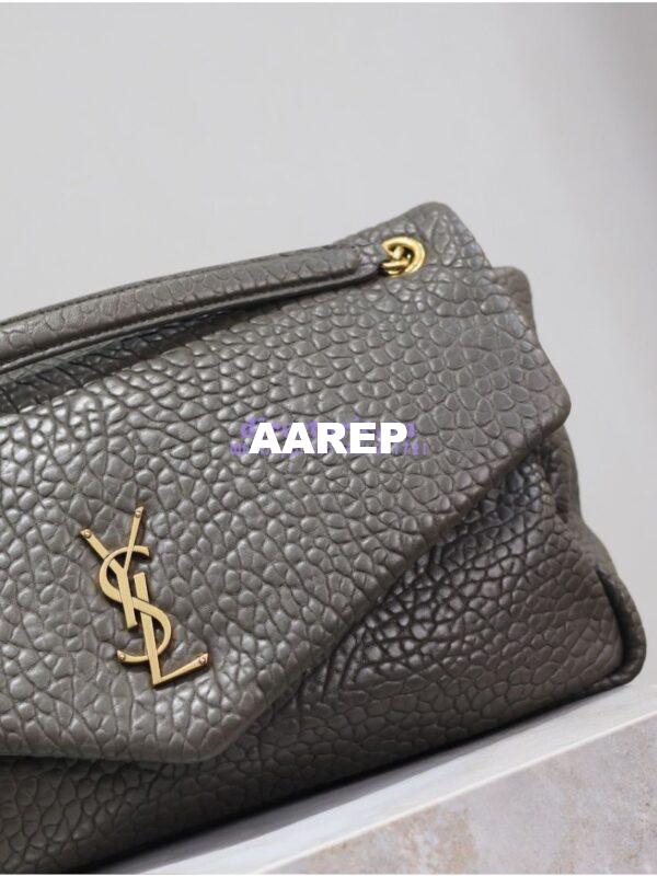 Replica Saint Laurent YSL Large Calypso In Grained Lambskin 777399 dark green 6