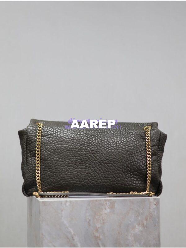 Replica Saint Laurent YSL Large Calypso In Grained Lambskin 777399 dark green 8