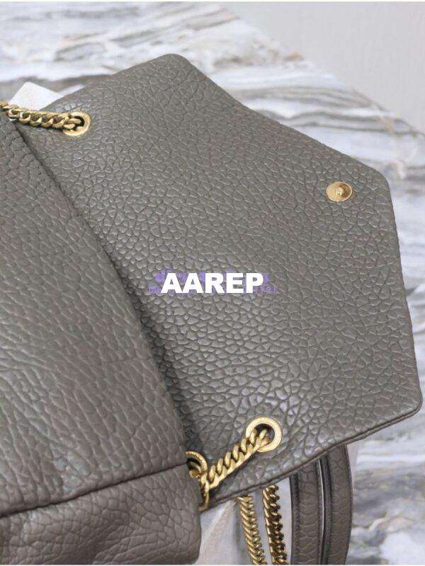Replica Saint Laurent YSL Large Calypso In Grained Lambskin 777399 dark green 10