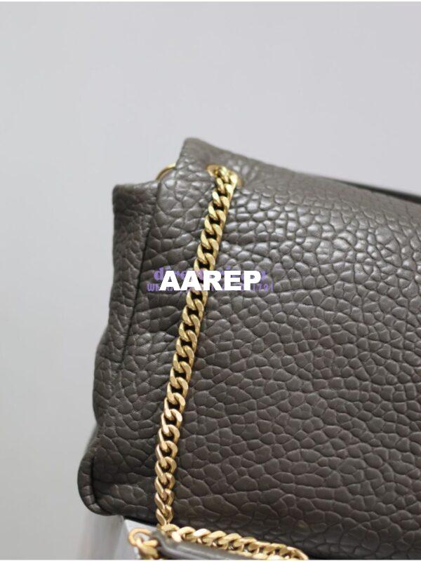 Replica Saint Laurent YSL Large Calypso In Grained Lambskin 777399 dark green 13