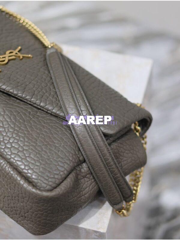 Replica Saint Laurent YSL Large Calypso In Grained Lambskin 777399 dark green 14