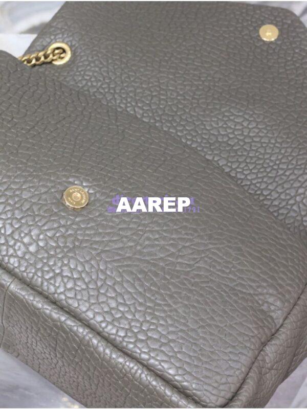 Replica Saint Laurent YSL Large Calypso In Grained Lambskin 777399 dark green 15
