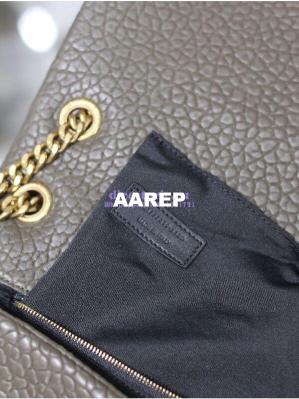 Replica Saint Laurent YSL Large Calypso In Grained Lambskin 777399 dark green 18