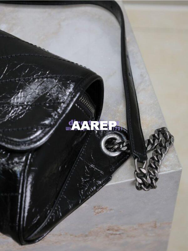 Replica YSL Saint Laurent Niki Body Bag In Crinkled Vintage Leather 577124 9