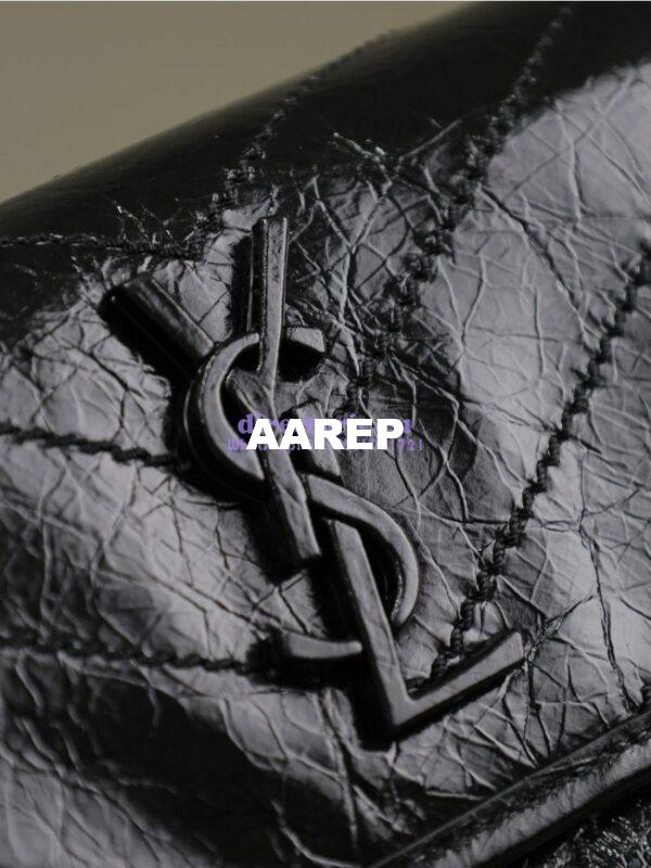 Replica YSL Saint Laurent Niki Body Bag In Crinkled Vintage Leather 577124 10