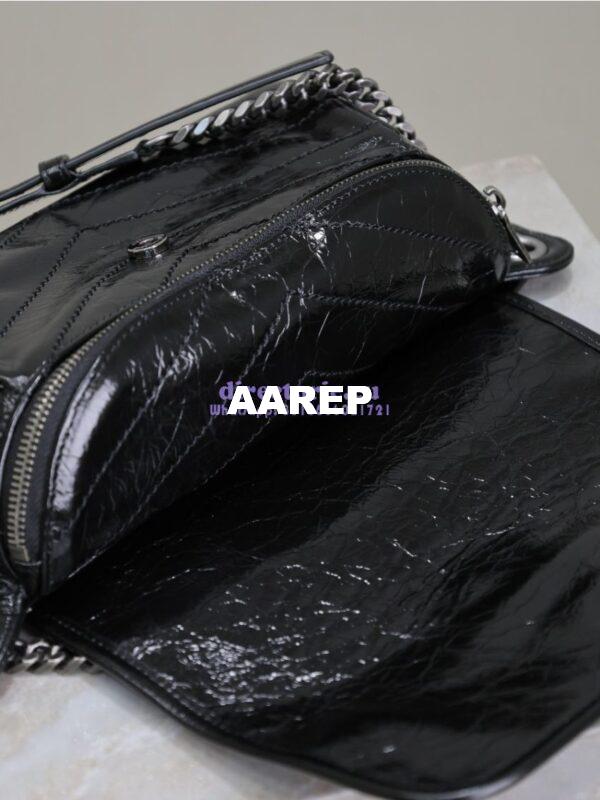 Replica YSL Saint Laurent Niki Body Bag In Crinkled Vintage Leather 577124 12