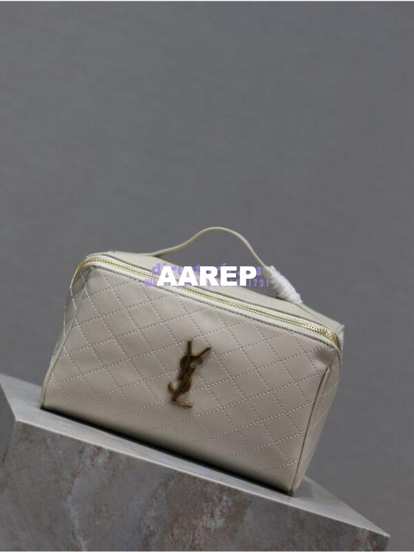 Replica Saint Laurent YSL Gaby Vanity Case In Quilted Lambskin 7531711 Blanc 4