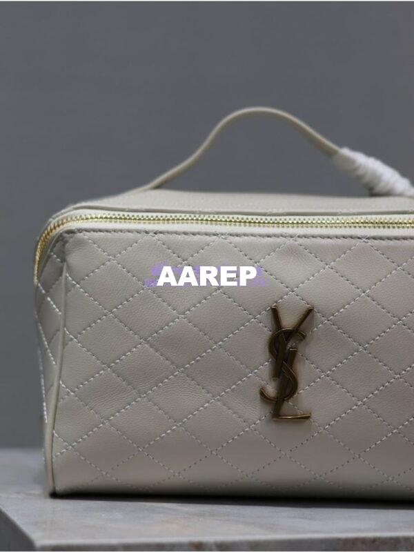 Replica Saint Laurent YSL Gaby Vanity Case In Quilted Lambskin 7531711 Blanc 8