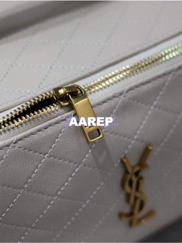Replica Saint Laurent YSL Gaby Vanity Case In Quilted Lambskin 7531711 Blanc 11