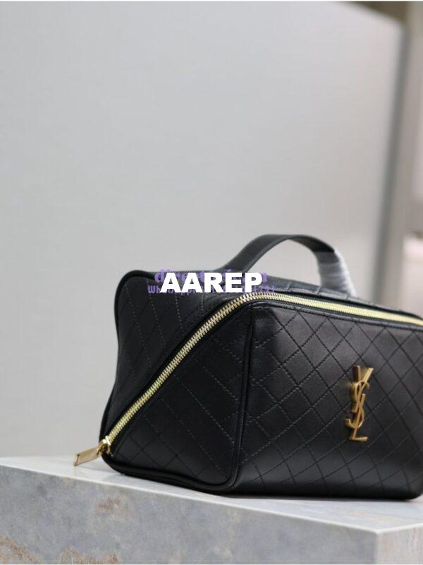 Replica Saint Laurent YSL Gaby Vanity Case In Quilted Lambskin 7531711 Black 6