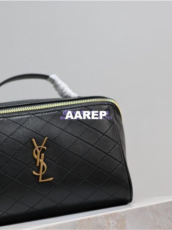 Replica Saint Laurent YSL Gaby Vanity Case In Quilted Lambskin 7531711 Black 8