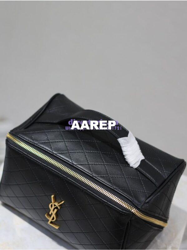 Replica Saint Laurent YSL Gaby Vanity Case In Quilted Lambskin 7531711 Black 9
