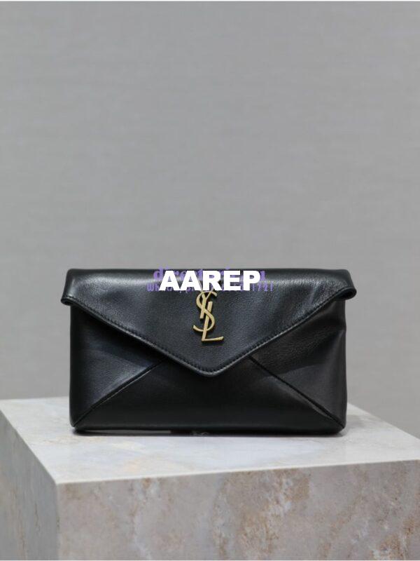 Replica Saint Laurent YSL Cassandre Small Envelope Pouch In Lambskin 764931 3