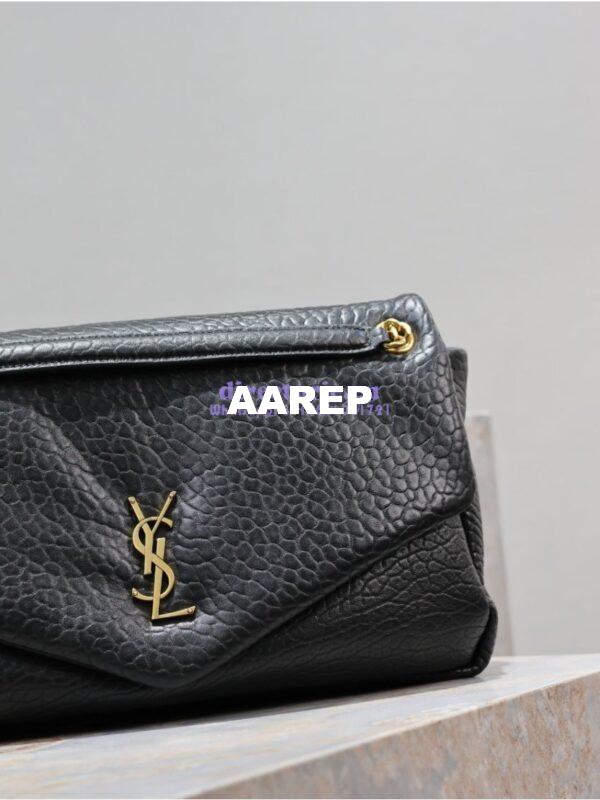 Replica Saint Laurent YSL Large Calypso In Grained Lambskin 777399 black 6