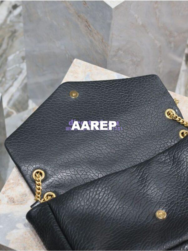 Replica Saint Laurent YSL Large Calypso In Grained Lambskin 777399 black 10