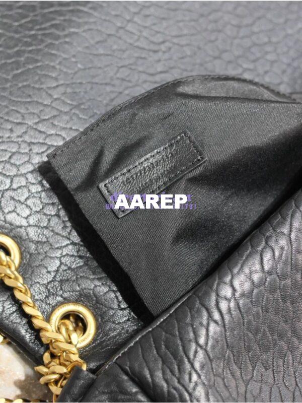 Replica Saint Laurent YSL Large Calypso In Grained Lambskin 777399 black 14