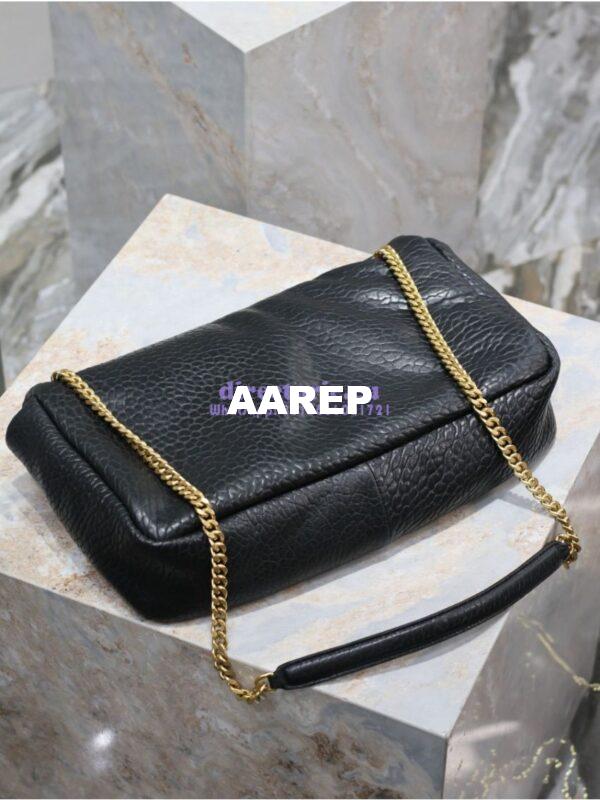 Replica Saint Laurent YSL Large Calypso In Grained Lambskin 777399 black 15