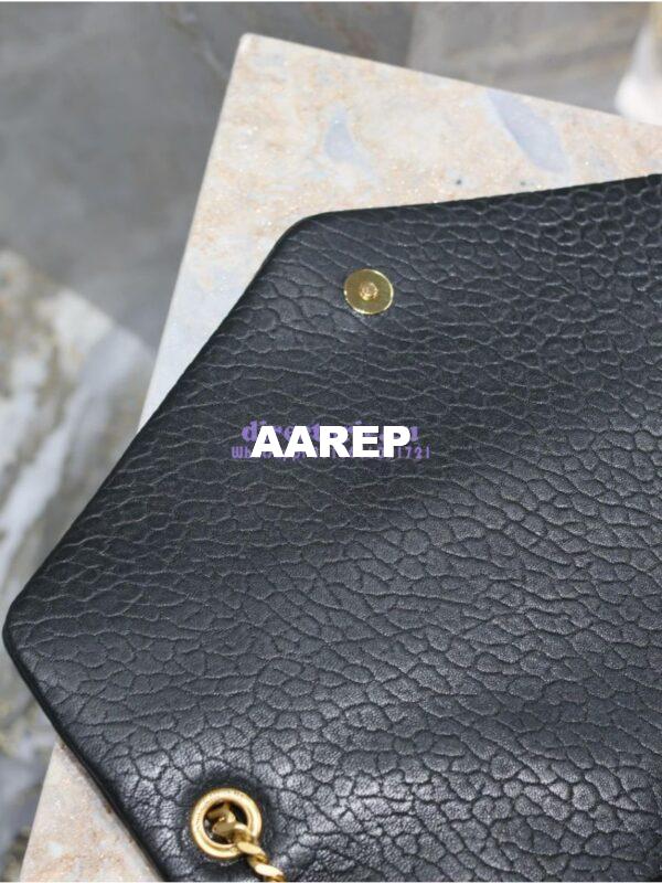 Replica Saint Laurent YSL Large Calypso In Grained Lambskin 777399 black 16