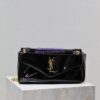 Replica Saint Laurent YSL Calypso In Grained Lambskin 734153 Black 2