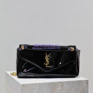 Replica Saint Laurent YSL Calypso In Patent Leather 734153 Black