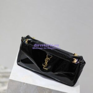 Replica Saint Laurent YSL Calypso In Patent Leather 734153 Black 2