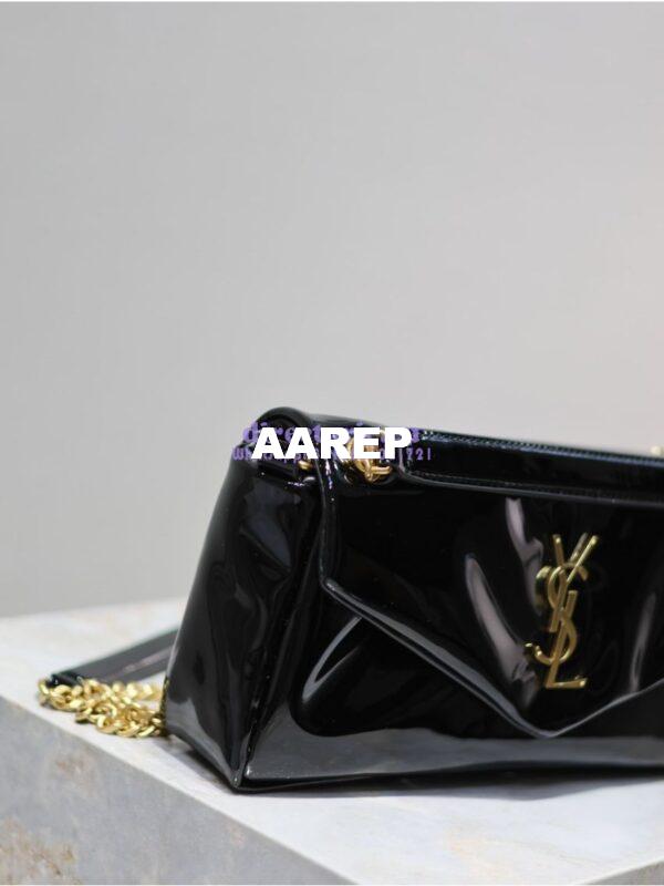 Replica Saint Laurent YSL Calypso In Patent Leather 734153 Black 7