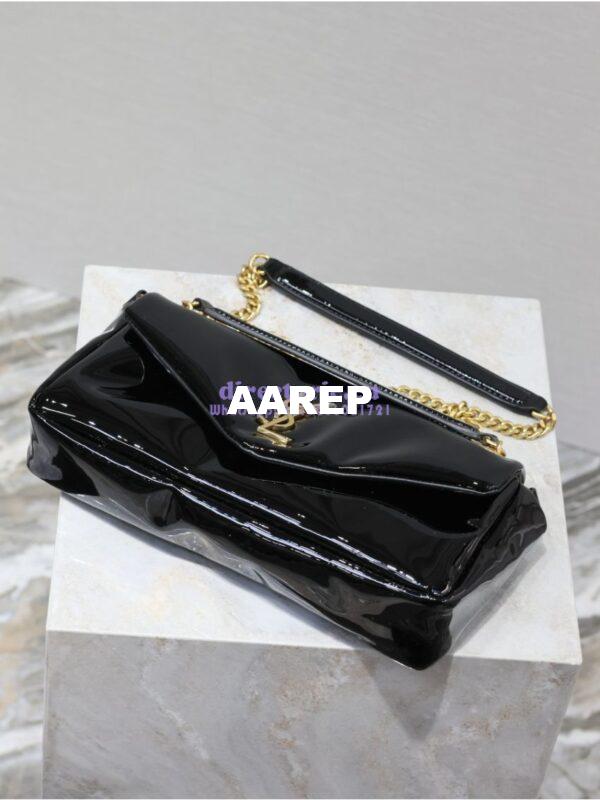 Replica Saint Laurent YSL Calypso In Patent Leather 734153 Black 8