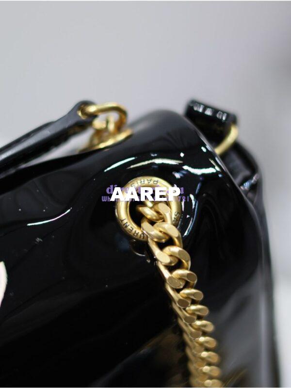 Replica Saint Laurent YSL Calypso In Patent Leather 734153 Black 10