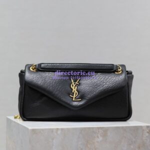 Replica Saint Laurent YSL Calypso In Grained Lambskin 734153 Black