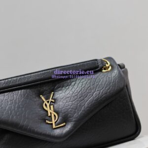 Replica Saint Laurent YSL Calypso In Grained Lambskin 734153 Black 2