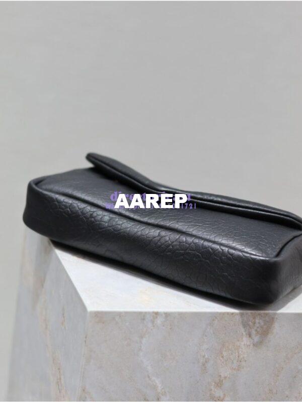 Replica Saint Laurent YSL Calypso In Grained Lambskin 734153 Black 7