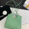 Replica Chanel 24C 31 Mini Shopping Bag Chain Clutch Shiny Lambskin & Gold-Tone Metal AS3656 Light Pink