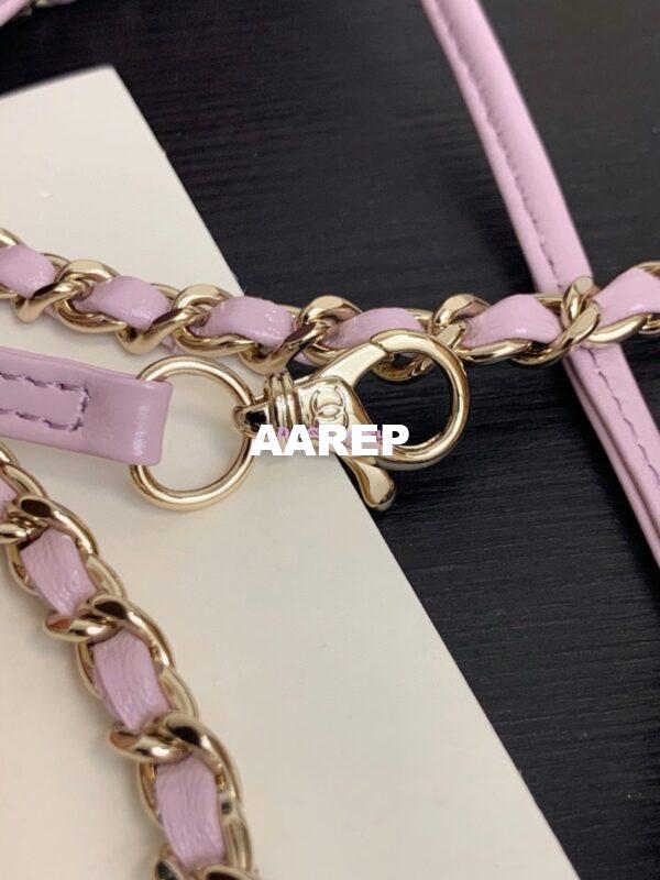 Replica Chanel 31 Mini Shopping Bag Shiny Lambskin & Gold-Tone Metal AS4133 Lilac 5