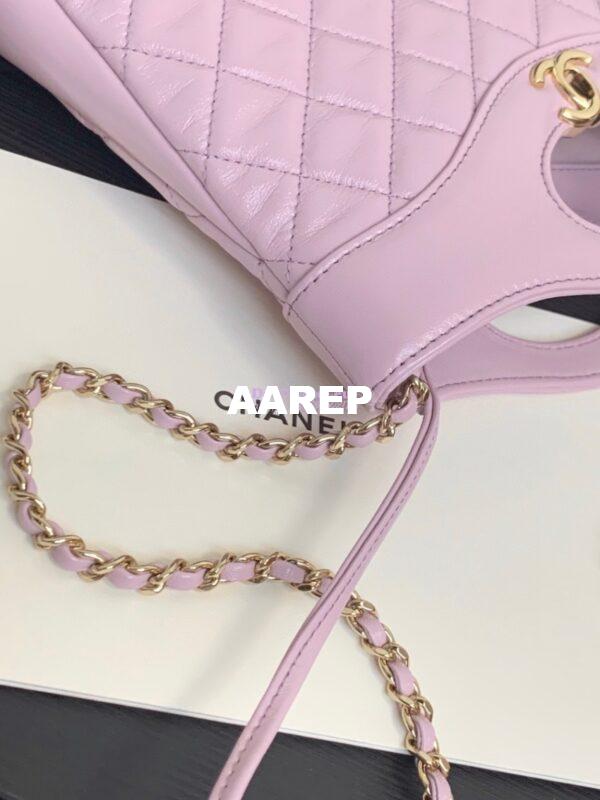 Replica Chanel 31 Mini Shopping Bag Shiny Lambskin & Gold-Tone Metal AS4133 Lilac 8