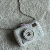 Replica Chanel Mini 22 Handbag Gradient Pink Calfskin & Lacquered Metal AS3980 White Pink 2