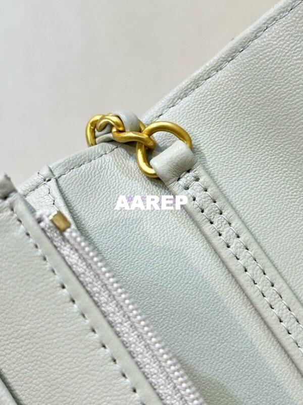 Replica Chanel 24P Wallet on Chain WOC AP3964 Lambskin with Imitation Pearls Grey 16