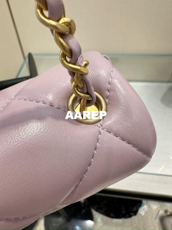Replica Chanel Lambskin Small Flap Bag with Pearl Charm Chain AS4861 Lilac 7