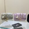Replica Chanel Lambskin Small Flap Bag with Pearl Charm Chain AS4861 Lilac