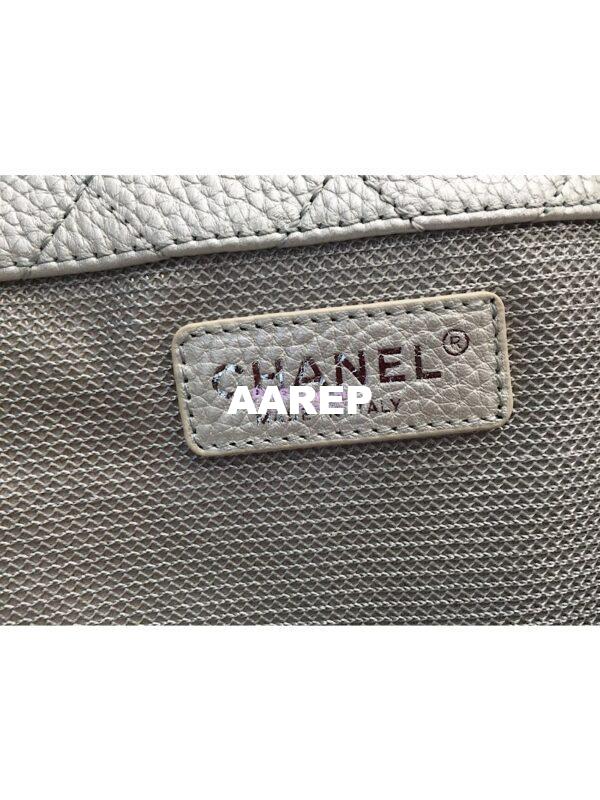 Replica Chanel XXL CF Classic Flap Bag Silver Metallic Calfskin 8