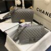 Replica Chanel Le boy Lambskin Light Grey Shining Silver Hardware